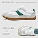 HSQ Barefoot Shoes Women,Minimalist Wide Toe Zero Drop Barefoot Sneakers Lightweight Breathable Fashion Casual Walking Gym Shoes White Grey Green 8