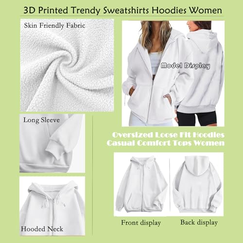 Bengbobar Women's Trendy Floral Printing Hoodie Jacket Zip Up Long Sleeve Sweatshirts Fall Coats for Women 2024 With Pockets4