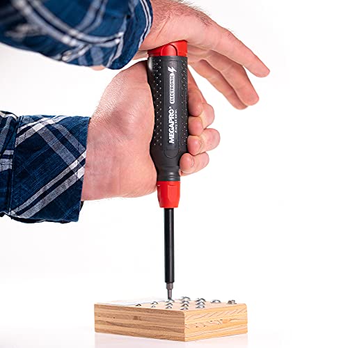 Megapro 151Elec-Ch/Rd Alloy Steel Hex Electronic Multi Bit 15-In-1 Screwdriver, 1-1/4" Hex Nut, 8-1/2" Length #TOP3