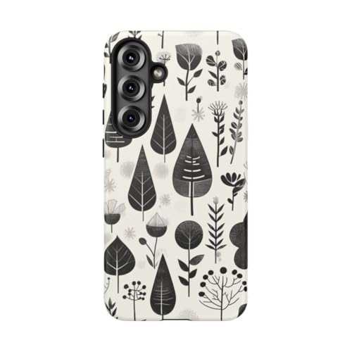 Coque Samsung S25 Plus rigide mate motif botanique blanc
