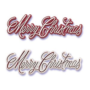 12 ~ Merry Christmas Script Layons ~ Designer Cake/Cupcake Topper ~ New!!!!!