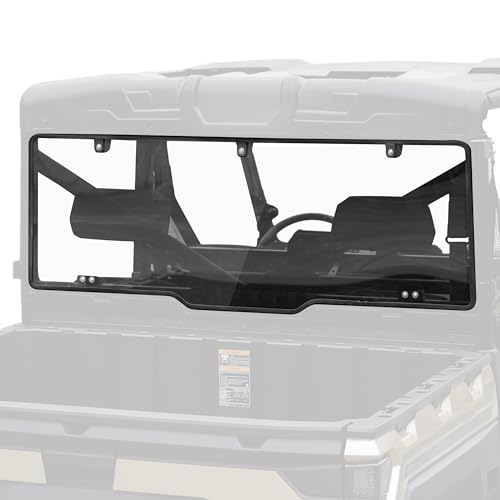 SAUTVS Rear Windshield for Ranger 1000 XP 2017-2024, Rear Window for Polaris Ranger XP 1000/Crew XP 1000/Ranger 1000/Diesel/ XP 900 2017-2023 2024 Accessories(Compatible with Roof)