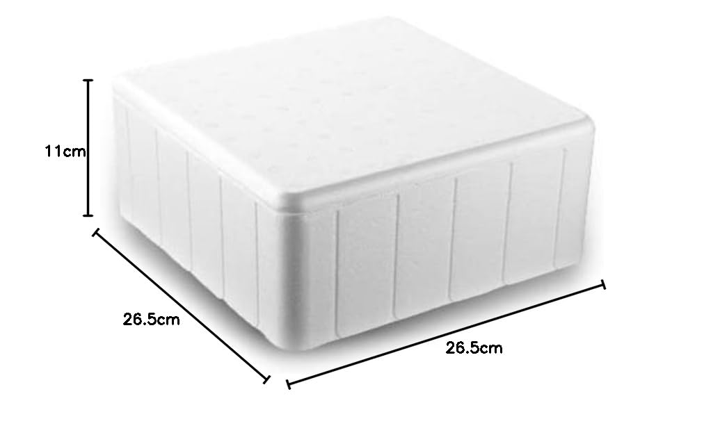 Generico CONTENITORI POLISTIROLO DOMOCLAS 26.5X26.5H11 X 32 PEZZI TERMOSCATOLE TRASPORTO ALIMENTI 12 PORZIONI TIPO ALTO