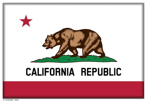 Imán refrigerador bandera California 2x3 pulgadas