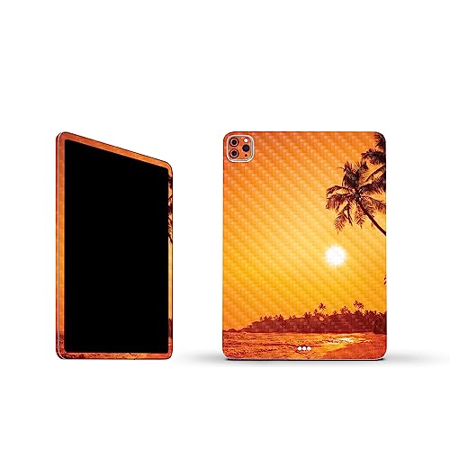 Image of MightySkins Carbon Fiber Skin Compatible with Apple iPad Pro 11 inch M2 4th Gen (2022) Full Wrap Kit - Sunset Dreams | Protective, Durable Textured Carbon Fiber Finish | Easy to Apply | Made in The USA