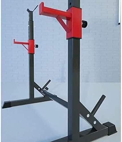 Barbell Stand Weight Lifting Rack Gym Family Fitness Pull-Up Bars Bench Press Multifunctional shelf Adjustable bracket Squat rack Men's fitness barbell rack Home indoor gym Strength training stan