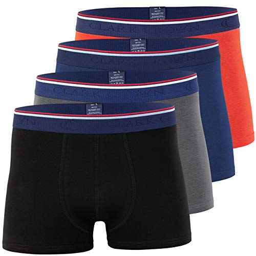 CC Clark Crown Herren Modal Boxershorts (4er Pack), Retroshorts in weicher Modal Cotton Qualität in Grösse M, Mix Cover