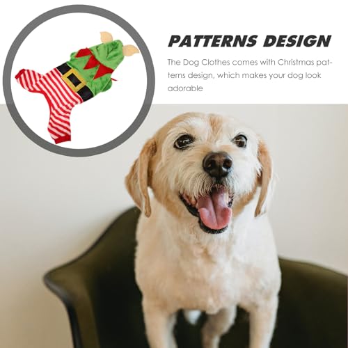 Disfraz de duende navideño para perro, talla pequeña miniatura 7