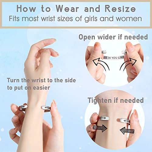 Sam & Lori Inspirational Bracelet For Women Best Friend Gift Sister Presents Bff Motivational Cuff Engraved Mom Badass Daughter Teen Girl Sun Moon Star Nursing School Student Believe In You Like I Do #TOP3