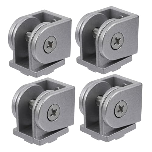 Cabilock 4pcs Zinc Alloy Pivot Joint Connectors Flexible Hinge Pivot Fittings for Aluminum Extrusion Profiles Adjustable Angle Mechanical Connectors