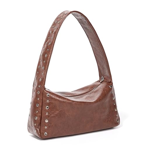 Image of Studded Purses For Women Y2k Shoulder Bag Small Vegan Leather Handbag