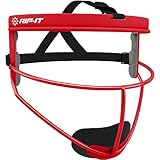 RIP-IT Defense Softball Fielder’s Mask – Lightweight Secure Fit Provides Maximum Protection and Comfort – Does Not Obstruct View – Ponytail Friendly – Scarlet – Youth