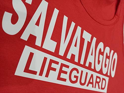 WIXSOO Canotta Salvataggio Lifeguard Uomo Stampa