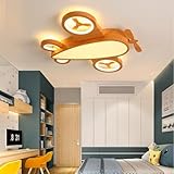 ✈ Matériel et taille du éclairage de plafond— Ce plafonnier LED pour enfants est en fer forgé avec une finition laquée et un design imitation bois, offrant des couleurs vives, une résistance à la corrosion et une protection contre la rouille. Son abat-jour en acrylique haute transparence est résistant à la chaleur et diffuse une lumière douce et non éblouissante. Disponible en deux tailles : 48 cm/60 cm. Puissance : 56 W/64 W. Tension : 220-240 V.