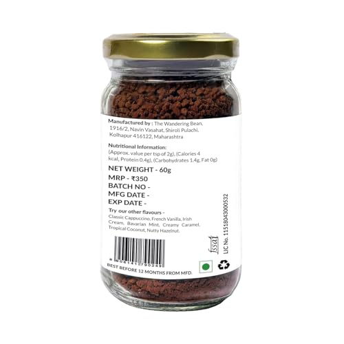 Image of The Wandering Bean Irish Cream Instant Coffee, This Coffee Shop Beverage at Home with Our Irish Cream! - 40gm