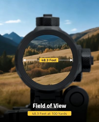 Image of CVLIFE 3X Red Dot Magnifier with Quick-Release and Flip-to-Side Mount,2.95in Eye Relief,Absolute and Lower 1 /3 Co-Witness Red Dot Sight with Magnifier,1000G Shockproof & IP67 Waterproof