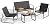 Gizoon 4 Piece Patio Furniture Set, Outdoor Patio Furniture with Loveseat and 2 Single Chairs, Bistro Table and Chairs Set for Backyard, Balcony, Lawn,Black