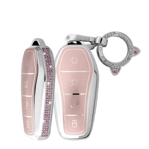 Protection clé BYD Seal et Han en TPU premium avec finitions scintillantes glamour