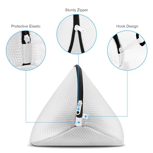 Flintronic Shoes Wash Bags, 4pcs Mesh Laundry Bags with Durable Zips - Image 4