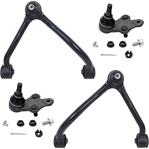 Image of Detroit Axle - 4pc Front End Control Arms Kit for 2003-2006 Kia Sorento, 2 Upper Control Arms w /Ball Joint 2 Lower Ball Joints 2004 2005 Replacement