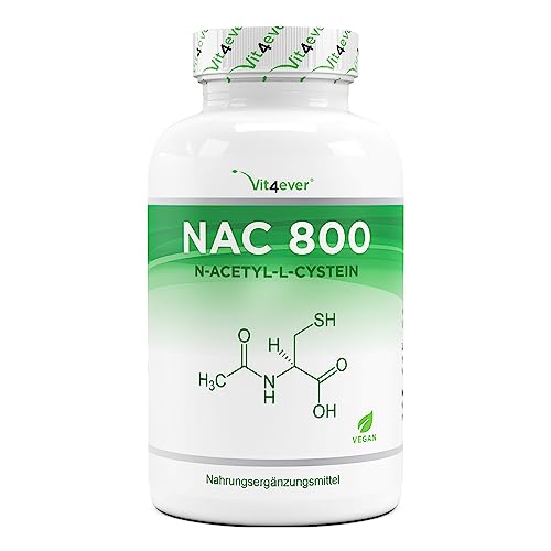 NAC - N-Acetil L-Cisteína 180 cápsulas con 800 mg cada una - Suministro para 6 meses - Vegano -...