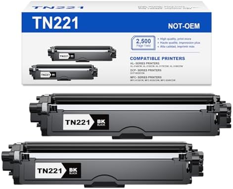 Brother MFC 9330cdw Toner Toner Nero Compatibile Brother TN221 - 3 Pezzi Per MFC-9130CW, 9330CDW, 9340CDW, Resa Fino A 2500 Pagine Cartucce Toner Compatibili Brother - Foto 3