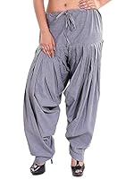 Prabha Creations Women's Plus Size Patiyala Pants 8XL Grey