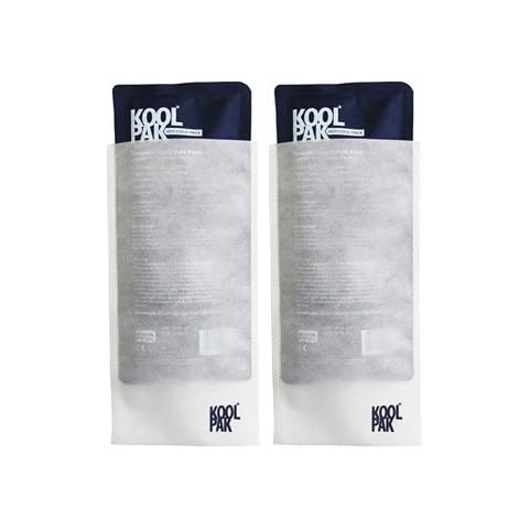 Koolpak Luxury Reusable Hot & Cold Gel Pack Large (12 x 29cm) with Non-Woven Sleeve - Twin Set Cover