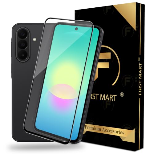 Image of FIRST MART Tempered Glass for Samsung Galaxy A27 5G, 9H Full-Glue Screen Protector, 3D Edge-to-Edge, HD Clear, Oleophobic, Case-Friendly, Black, Pack of 1