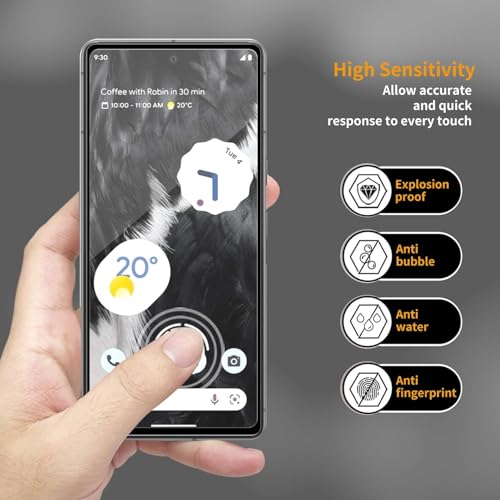 Image of Mr.Shield Top-Notch HD+ Tempered Glass Screen Protector Guard for Google Pixel 7A, 9H Hardness, Military Grade Protection, Easy Installation kit