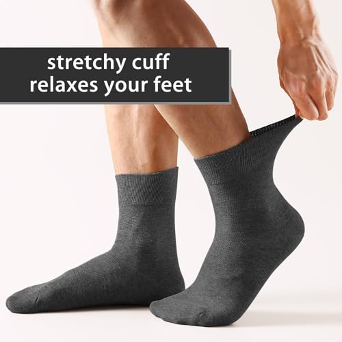 Image of FGZ Mens Crew Socks Breathable Cotton Soft Casual Thin Socks for Work,Sport & Everyday Wear,5 Pairs