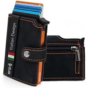 Vera Pelle Uomo Portafogli Staccabile Carta Di Credito Id - Foto 5