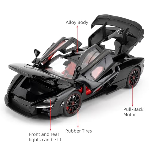 Modelo de Auto McLaren Senna 1:24 Pull Back con Luz y Sonido miniatura 4