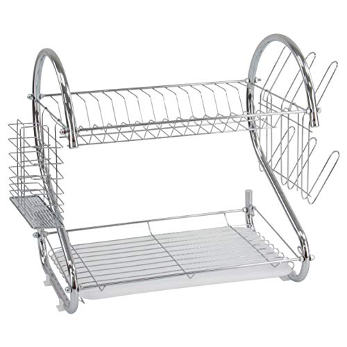 Durane 2 Tier Dish Drainer With Glass Holder & Drip Tray
