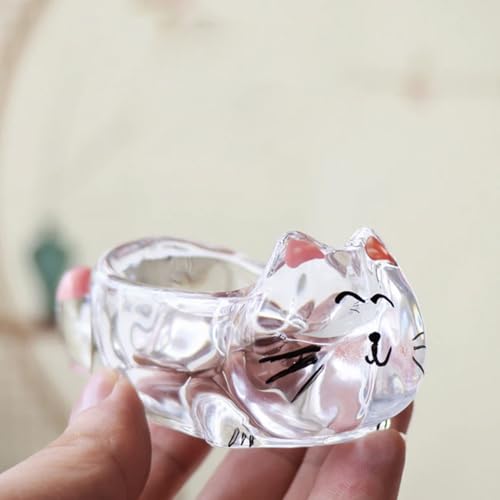 Vaso Cristal Gato para Líquido y Polvo de Uñas Manicura miniatura 6