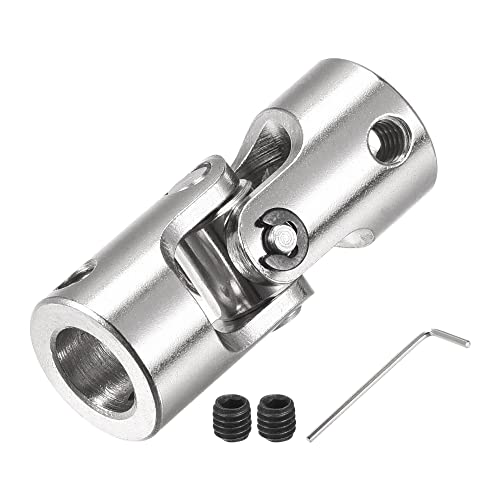 MECCANIXITY 5mm to 8mm Inner Dia Rotatable Universal Joint Shaft Coupling Motor Shaft Coupler L35 x D14 with Screws and Wrench for RC Model