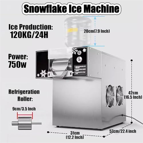 Schneeflocken-Eismaschine Kommerzielle Eismaschine Kontinuierliche Eismaschine Milchrasiertes Eis Koreanische Eis-Whisker-Maschine,180KG – Bild 8
