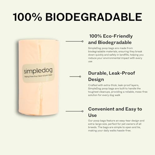 Image of The #1 Poop Bag for the Environment. Period! Biodegradable Dog Poop Bags - 540 Count (36 Rolls) Extra Thick 100% Leak Proof | TUV OK Compost & BPI Certified | Mixed Black & Cream