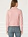 Allegra K Women's Short Soft Zip Up Faux Suede Biker Moto Jacket Small Pink