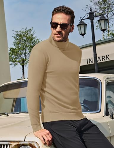 MAGNIVIT Men's Turtleneck Sweaters Slim Fit Thermal Long Sleeve Pullover Winter Lightweight Knitted Sweater for Men4