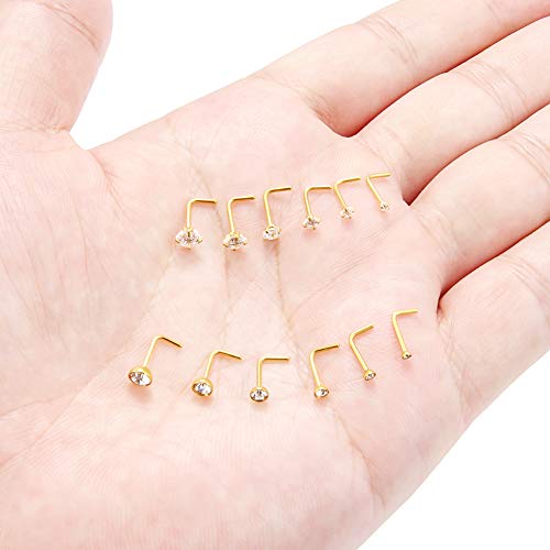 Ruifan 20G 1.5mm 2mm 2.5mm 3mm 3.5mm 4mm Opal Clear Diamond CZ Nose L Shaped Studs Rings Piercing Jewelry 4-20PCS3