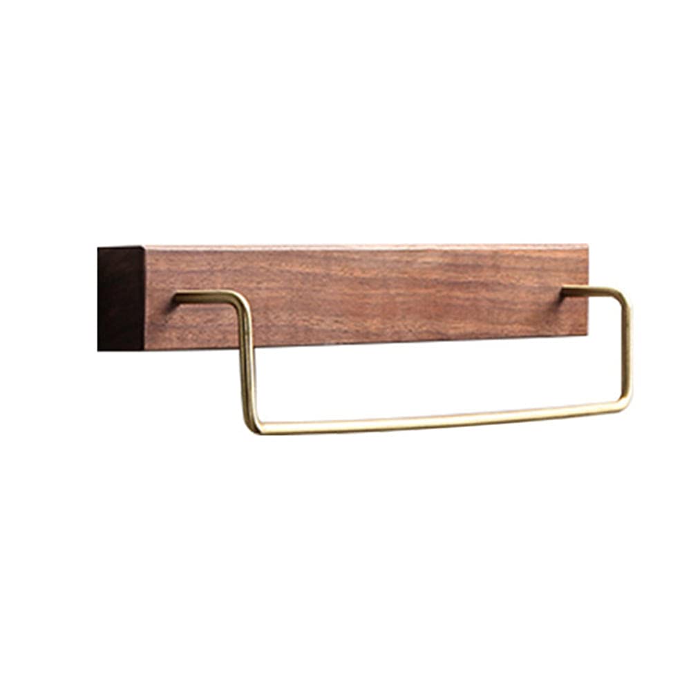 Porte-serviettes en bois noble tige simple murale haut de gamme