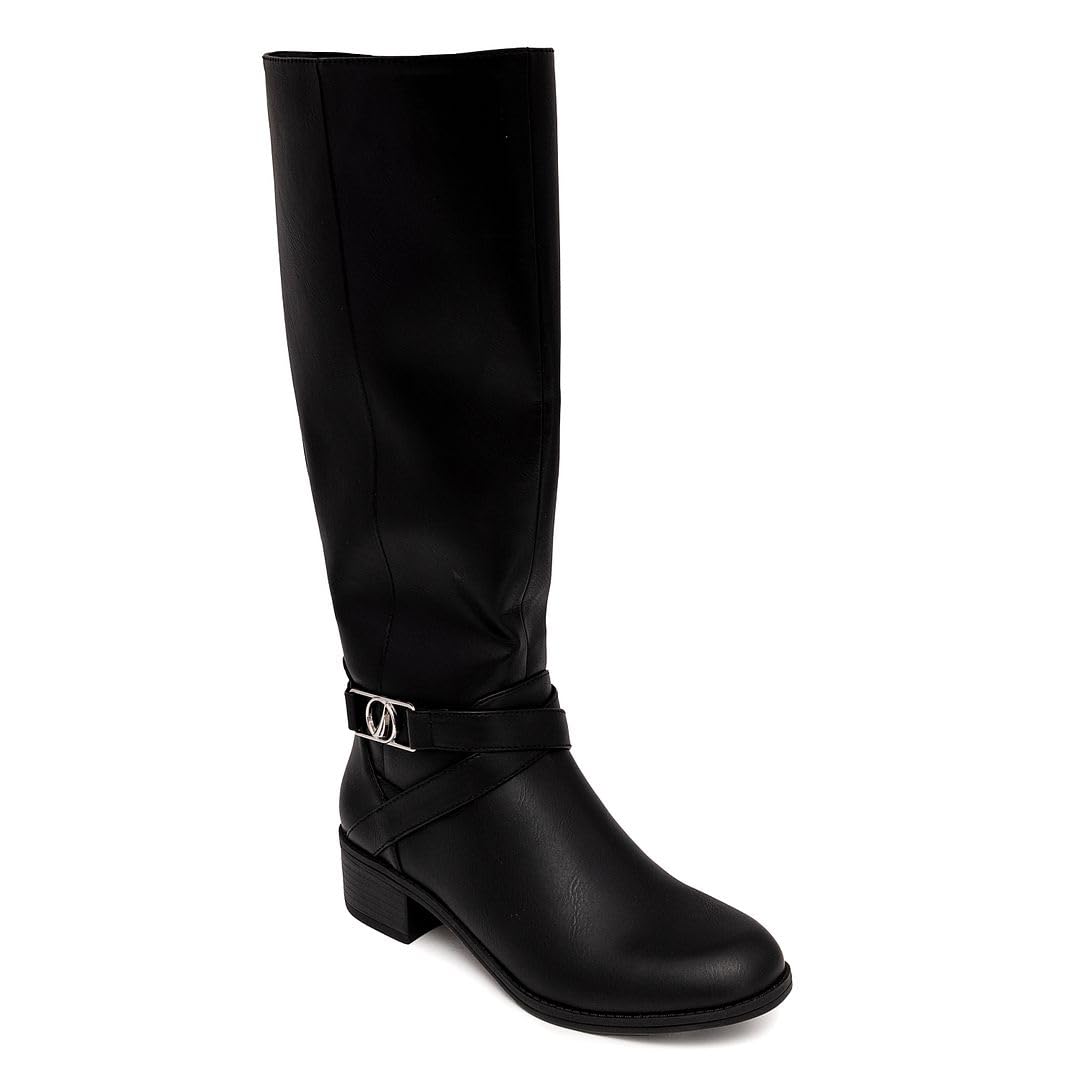 Nautica Womens Tall Shaft Riding Boots Stylish Knee-High Dress Shoes for Fall Winter