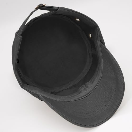 Image of Cadet Army Hat 2 Pieces Flat Top Cap Unisex Military Hat for Women Men