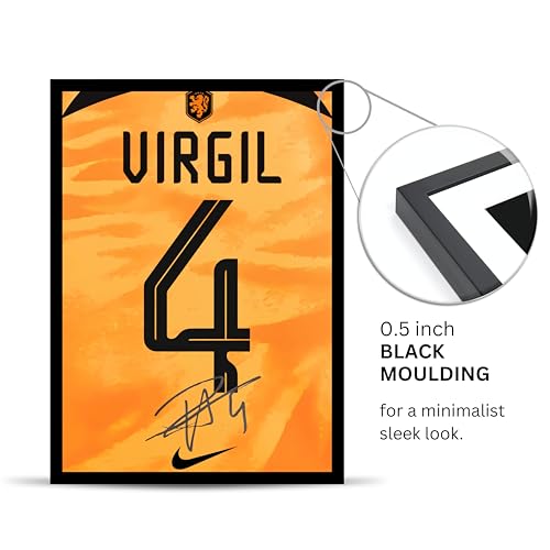 Image of Posternet Football Jersey Inspired Wall Frame | Premium Acrylic Sports Wall Decor for Bedroom, Living Room & Office | Athlete Number Artwork Poster | 8 x 12 Inch Ready to Hang Motivational Sports Decor