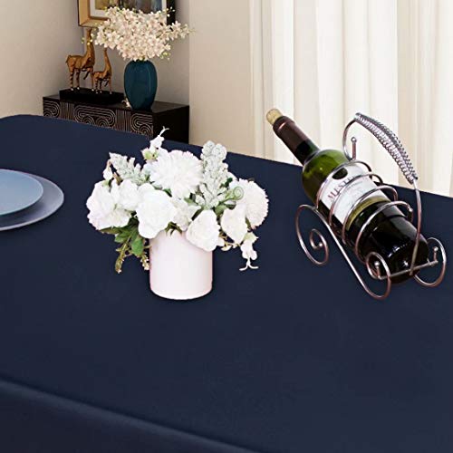 Lushvida Rectangle Table Cloth – Washable Water Resistance Microfiber Tablecloth Decorative Table Cover For Banquet Party Kitchen Dining Room, Navy 60 X 84 Inch #TOP4