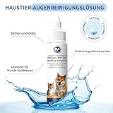 PCpetclear PetClear augentropfen Hunde und Katzen lindern Augenjucken und Reizungen, Symptome und Allergien. Entfernt effektiv Tränenstein. (60ml) (1)