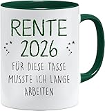 Jungle Mug | Ruhestand Geschenk | Rente 2026 | Tasse Mit Spruch Für Abschied Kollegin Oder Kollege | Danke Idee Kaffeetasse Büro | Rentner Mann | Renteneintritt Frau | Teetasse | Anti Stress Humor