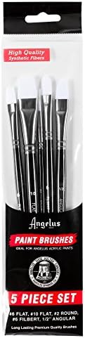 Angelus Acrylic Paint Brush Set, Black