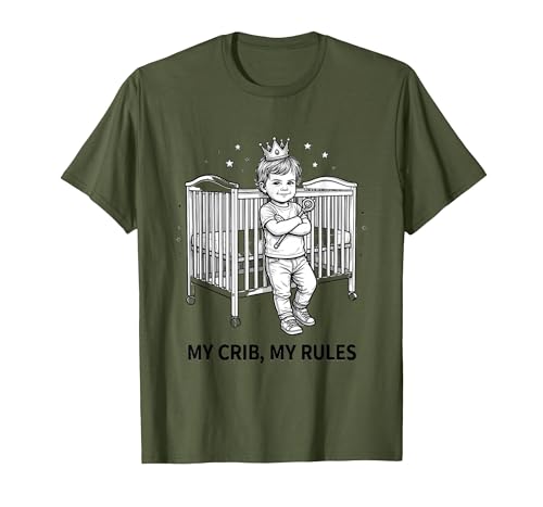My Crib My Rules Big Brother Toddler Design T-Shirt, Men,